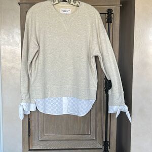 Derek Lam Denim Crew Neck Long Sleeve Sweatshirt size M NWOT